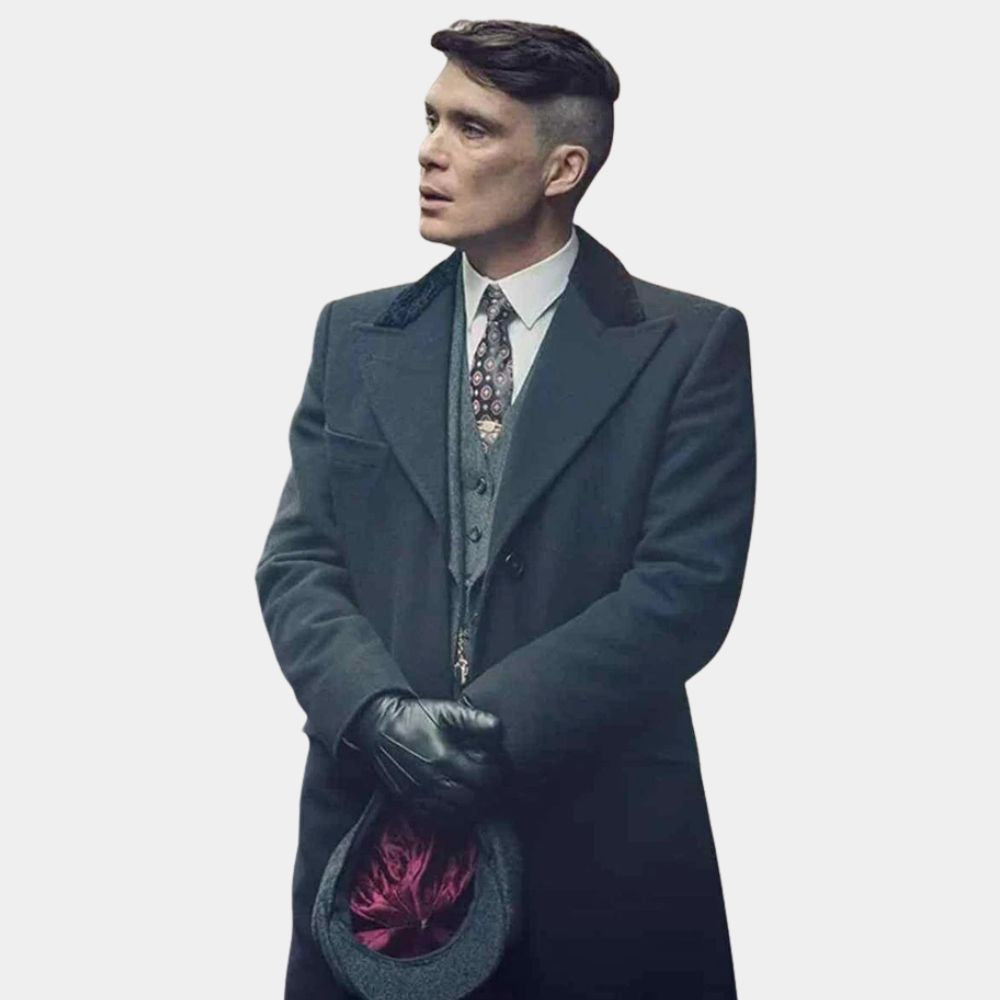 Peaky Blinders  Thomas Shelby aka Cillian Murphy Trench Coat - Front Posture View