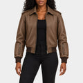 Clarisse La Rue Brown Bomber Jacket