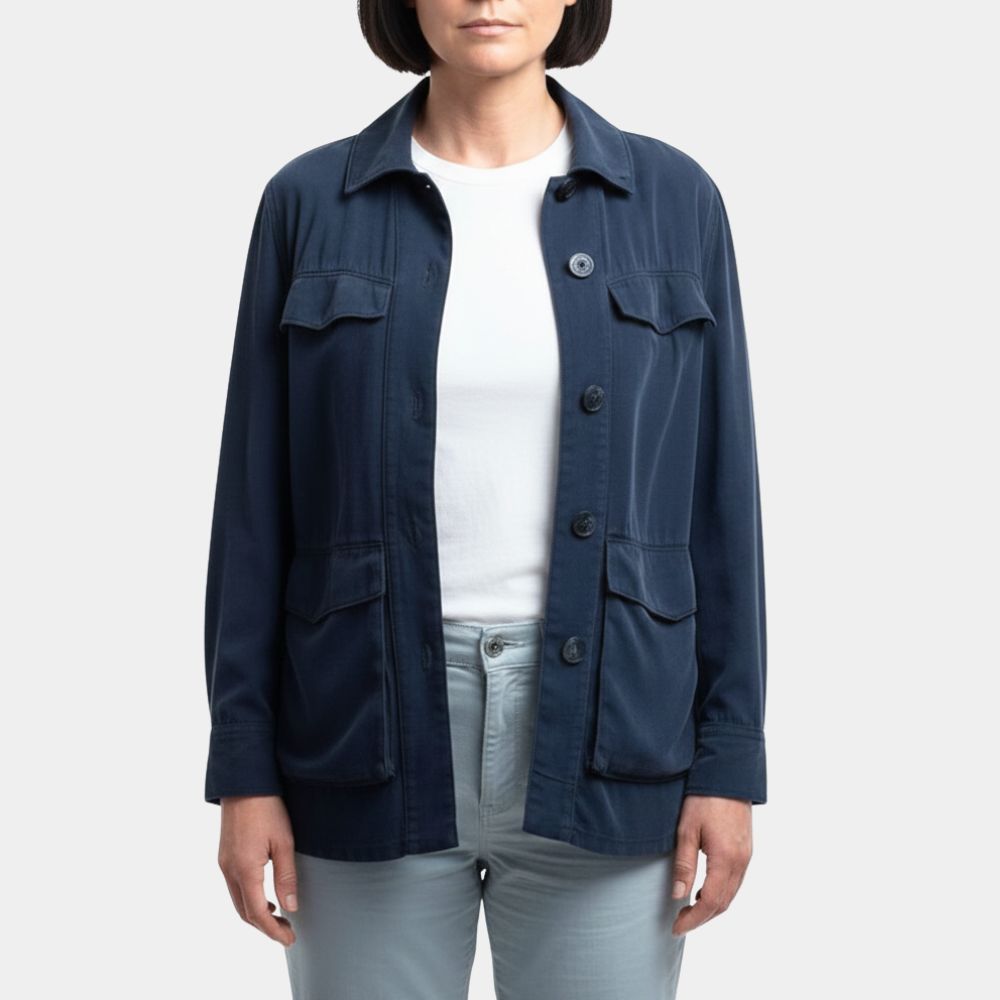 Pluribus Episode 04 Blue Cotton Jacket - Front Open 