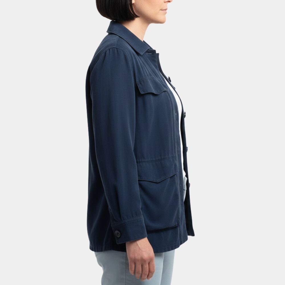 Pluribus Episode 04 Blue Cotton Jacket - Side View 