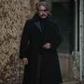 Polar  Mads Mikkelsen aka Duncan Vizla Black Wool Long Coat - Front View