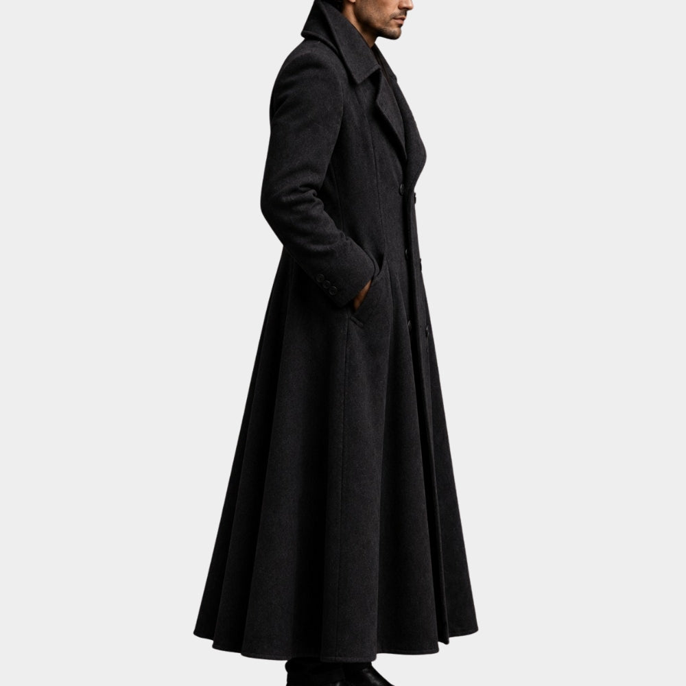 Poldark Aidan Turner Grey Long Coat