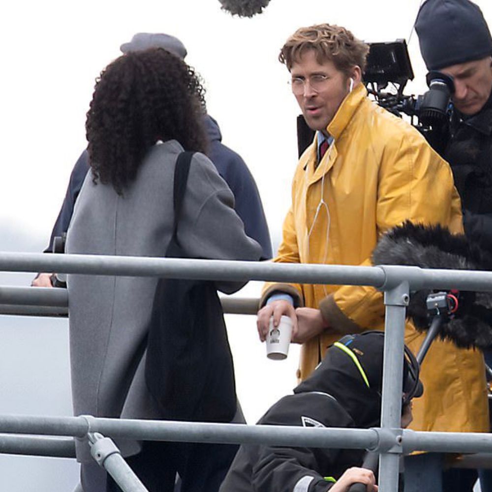 Project Hail Mary Ryan Gosling Yellow Coat - Posture Side View