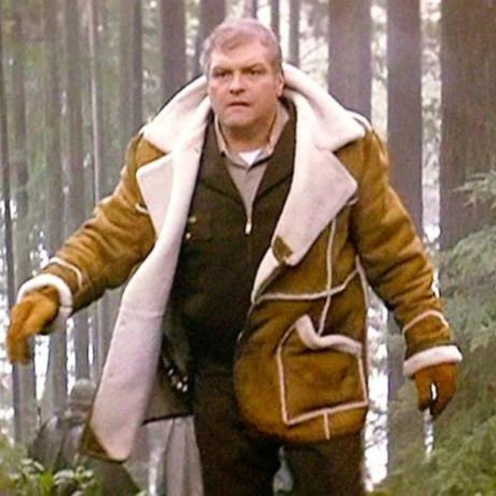 Rambo First Blood Sheriff Will Teasle Suede Leather Jacket - Character Front View