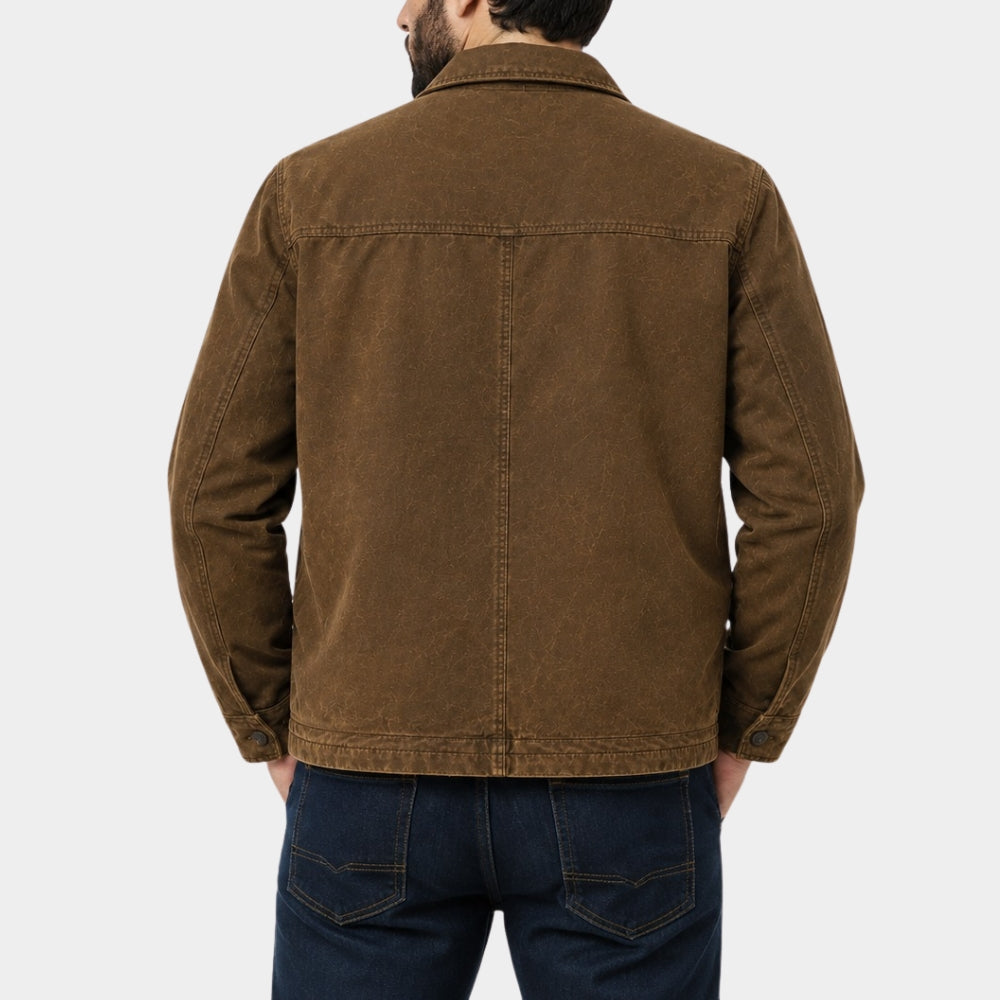 Reacher Alan Ritchson Tan Cotton Jacket