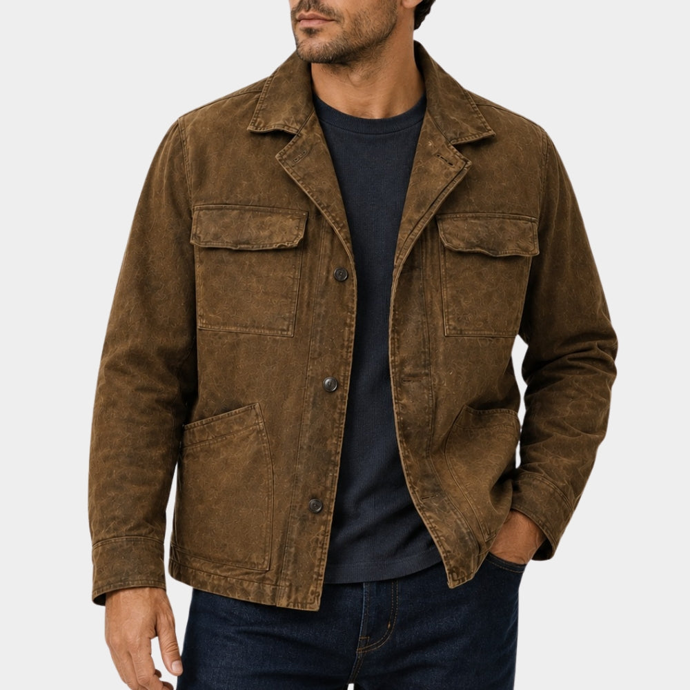 Reacher Alan Ritchson Tan Cotton Jacket