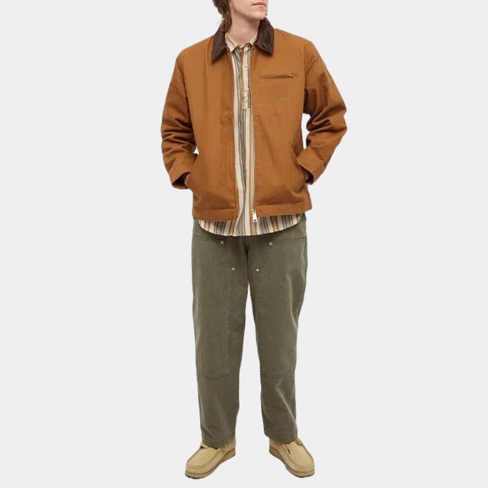 Reacher Alan Ritchson Brown Cotton Cruiser Jacket - Front View