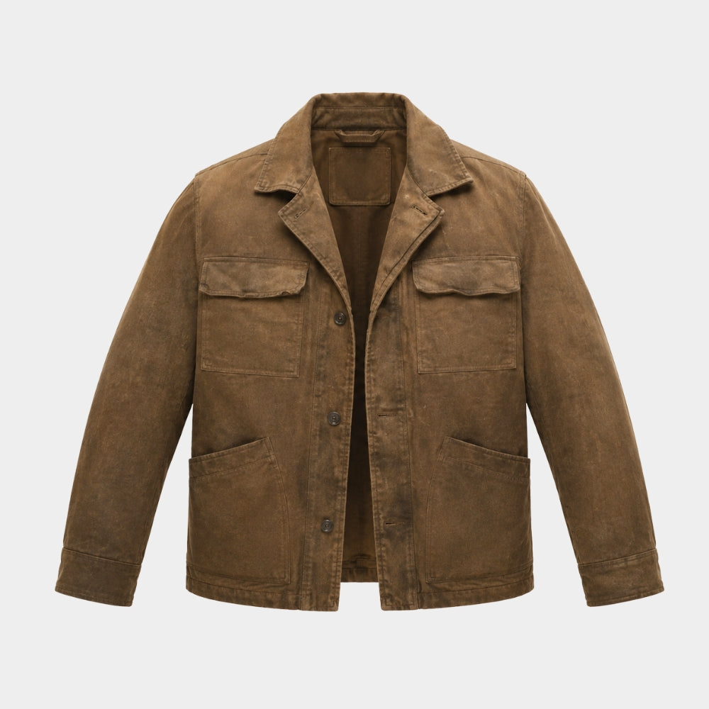 Reacher Alan Ritchson Tan Cotton Jacket