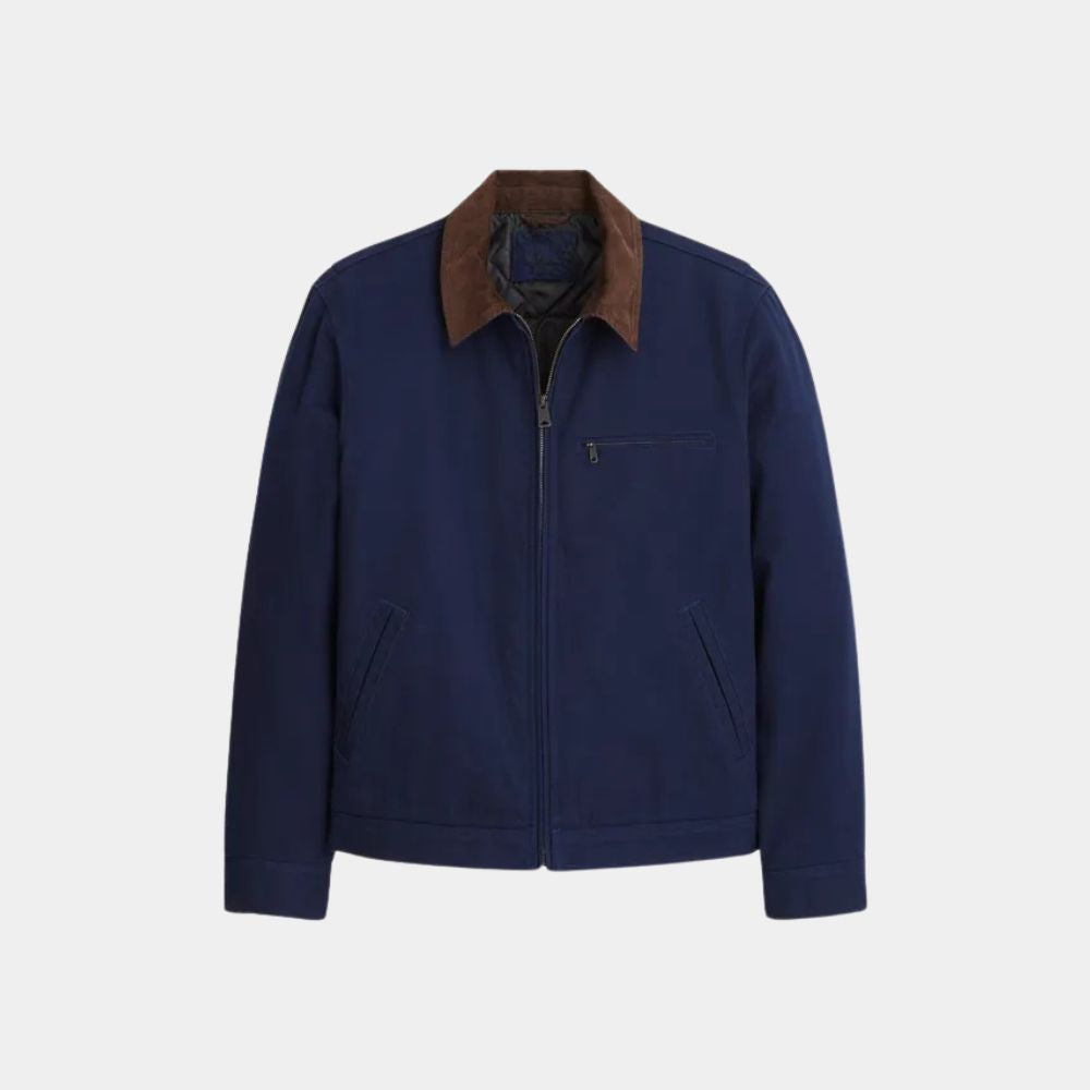 Reacher Season 3 Jack Reacher Blue Cotton Jacket - Mannequin Front View