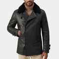 Resident Evil Requiem Leon Leather Jacket with Faux Fur Collar