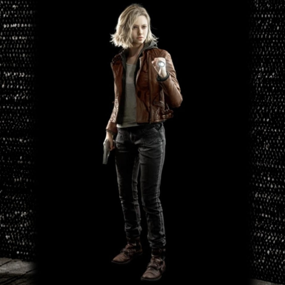 Resident Evil Requiem  RE9 Grace Ashcroft Brown Leather Jacket - Front Character View