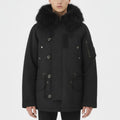 Resident Evil Village 8  Hound Wolf Squad Black Jacket with Fur Hood - Front View