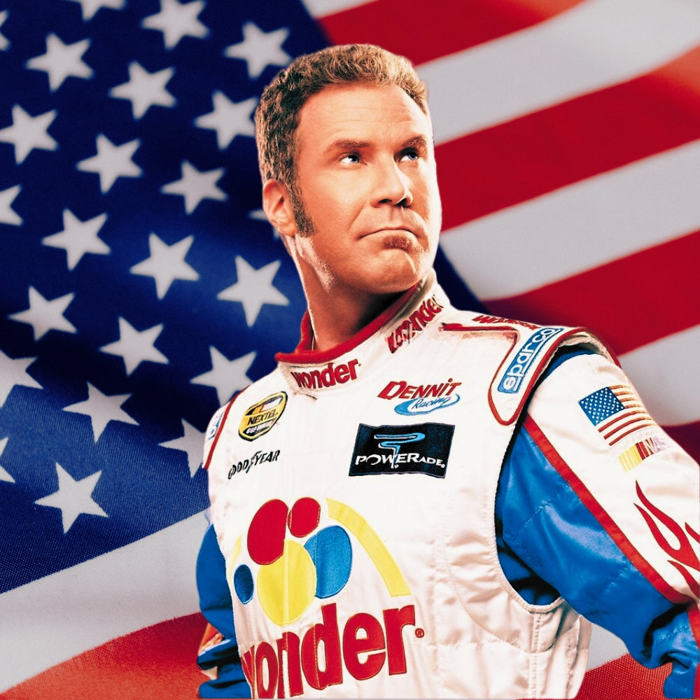 Ricky Bobby Wonder Bread White Leather Jacket from Talladega Nights: The Ballad of Ricky Bobby - Front  View