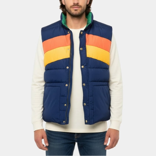 Robin Williams  Mork and Mindy Mork Blue Parachute Puffer Vest - Front View