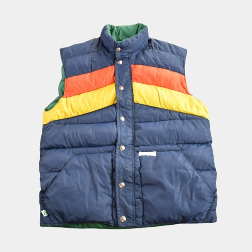 Robin Williams  Mork and Mindy Mork Blue Parachute Puffer Vest - Mannequin Front View