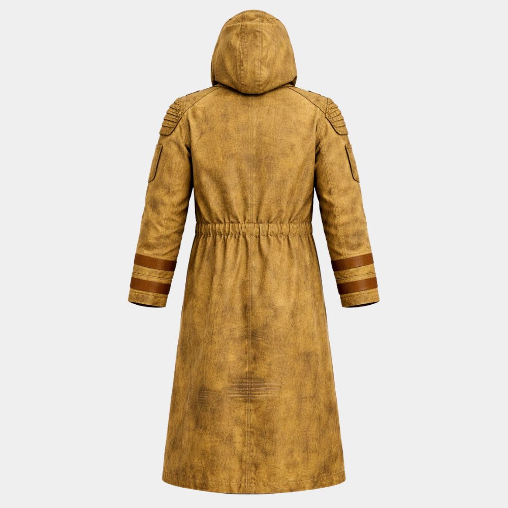 S.T.A.L.K.E.R. 2: Heart of Chornobyl Stalker Trench Coat - Nuclear Post Apocalyptic Fallout Style Long Coat - Back View