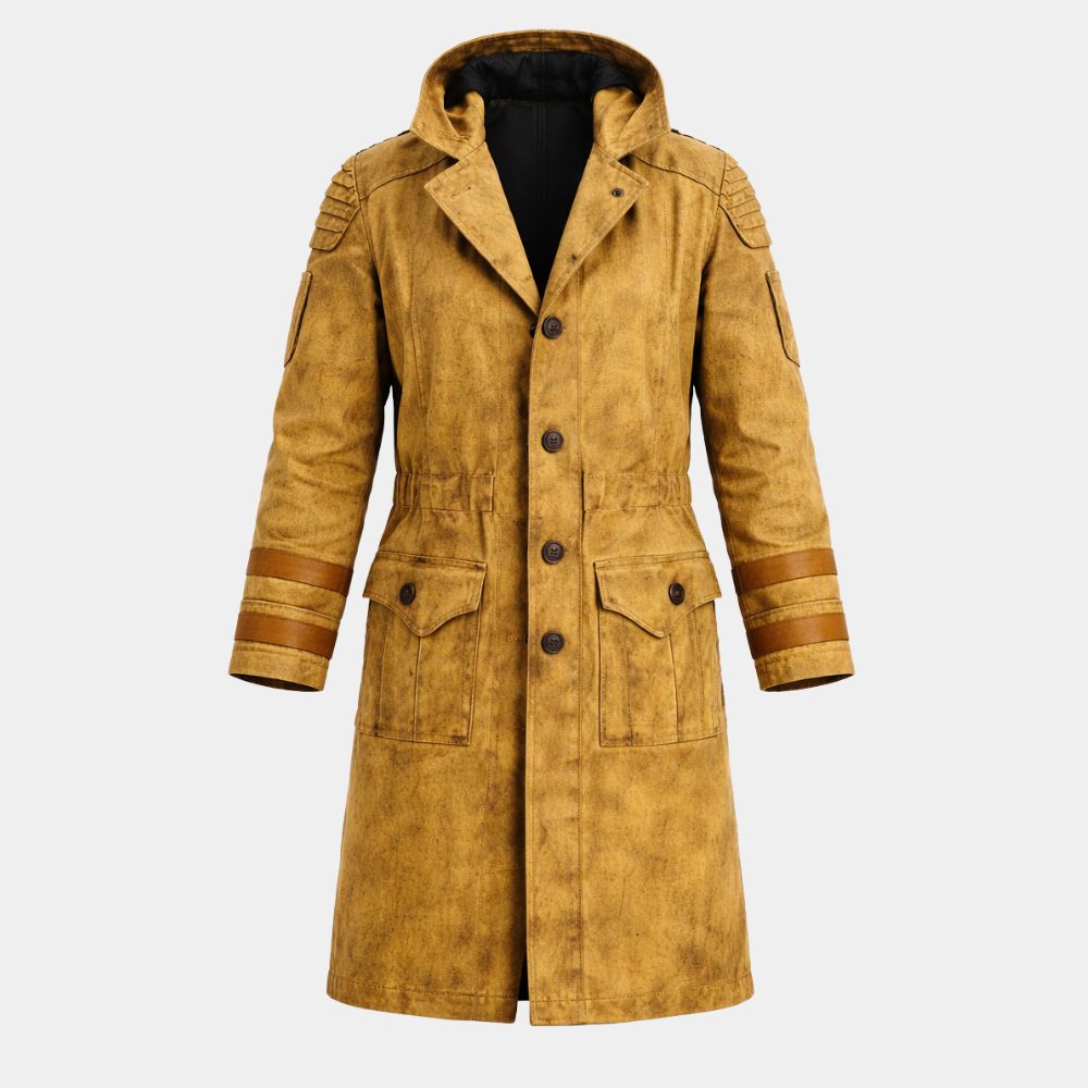 S.T.A.L.K.E.R. 2: Heart of Chornobyl Stalker Trench Coat - Nuclear Post Apocalyptic Fallout Style Long Coat - Description View