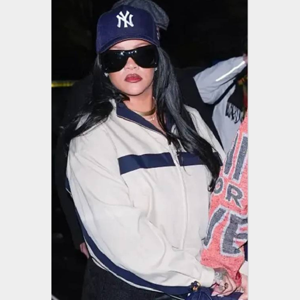 SNL Rihanna Beige Track Jacket