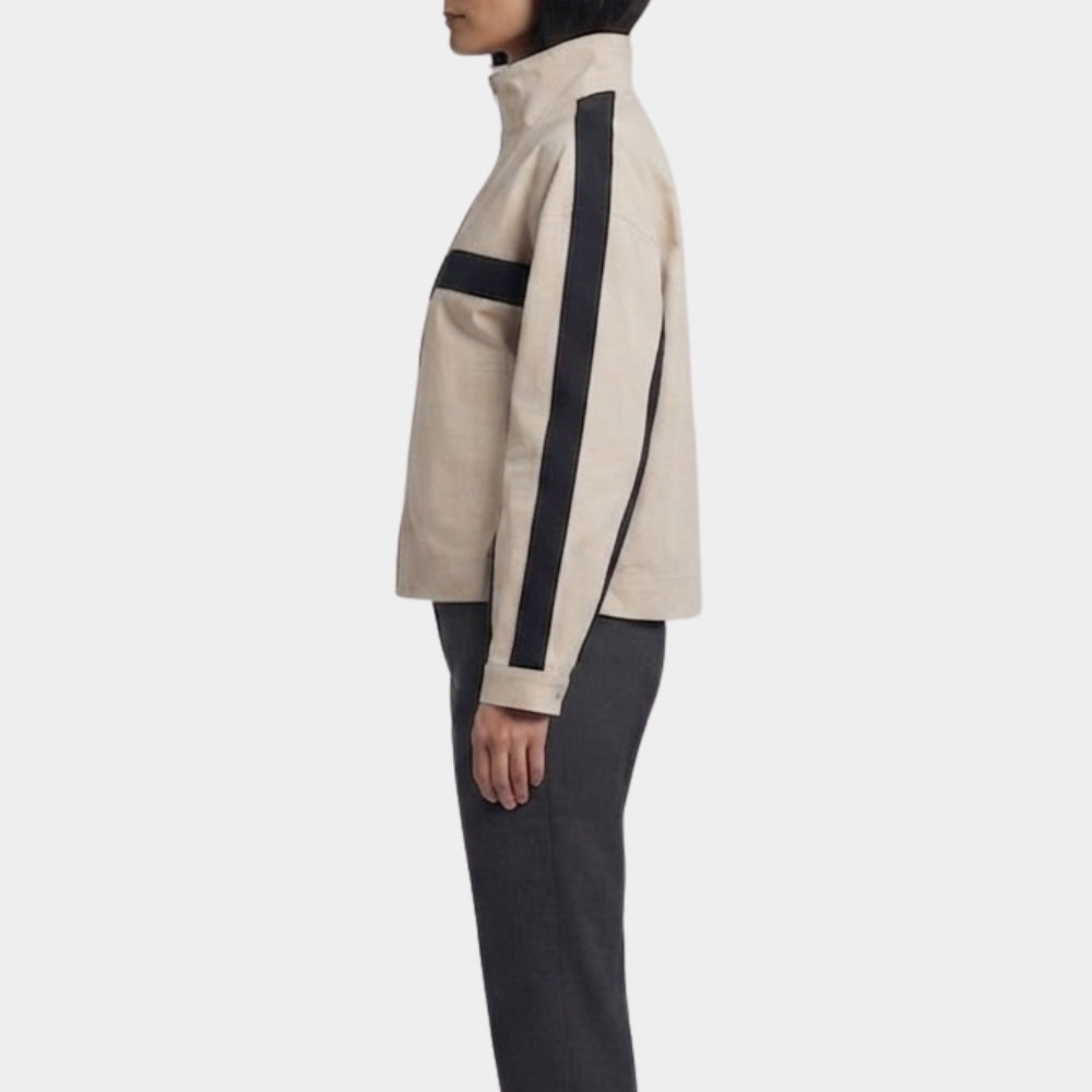 SNL Rihanna Beige Track Jacket
