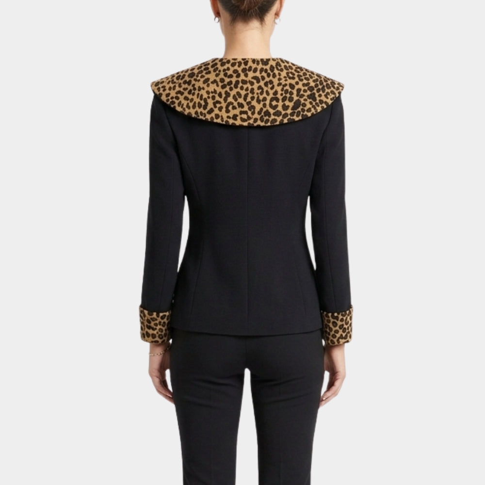 Sabrina Carpenter NYC Leopard Collar Blazer