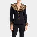 Sabrina Carpenter NYC Leopard Collar Blazer