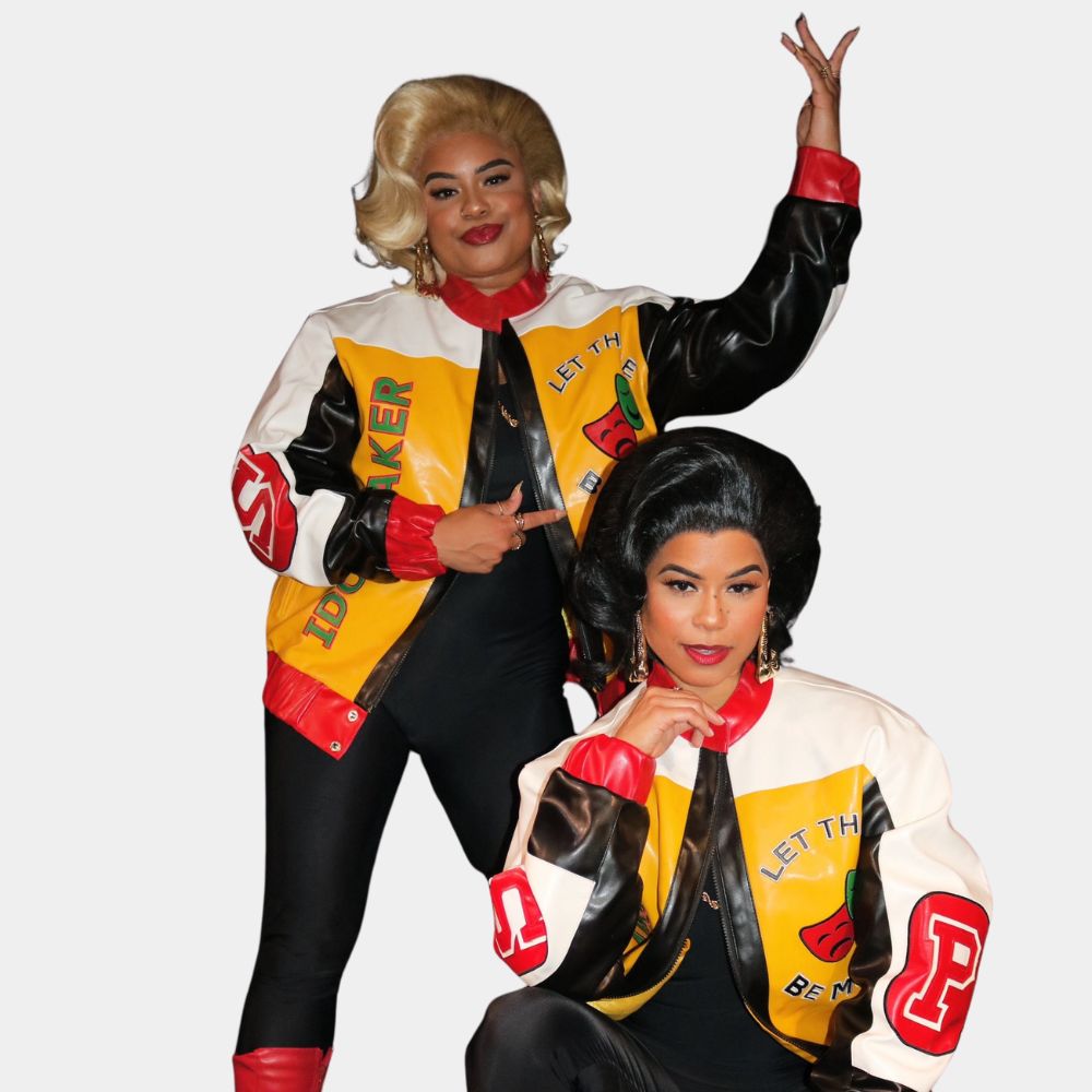 Salt N Pepa  Push-It Color Block Leather Jacket - Character Front View