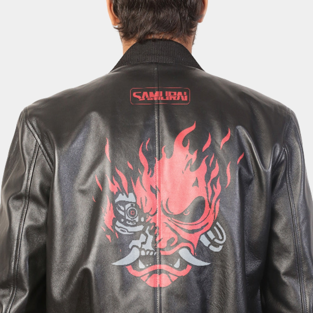 Samurai Leather Bomber Jacket
