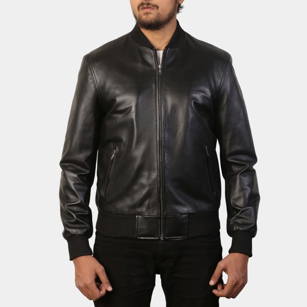 Samurai Leather Bomber Jacket