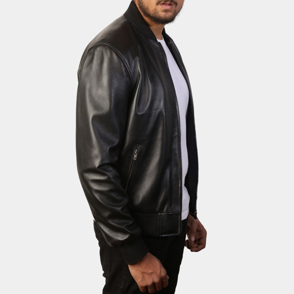Samurai Leather Bomber Jacket