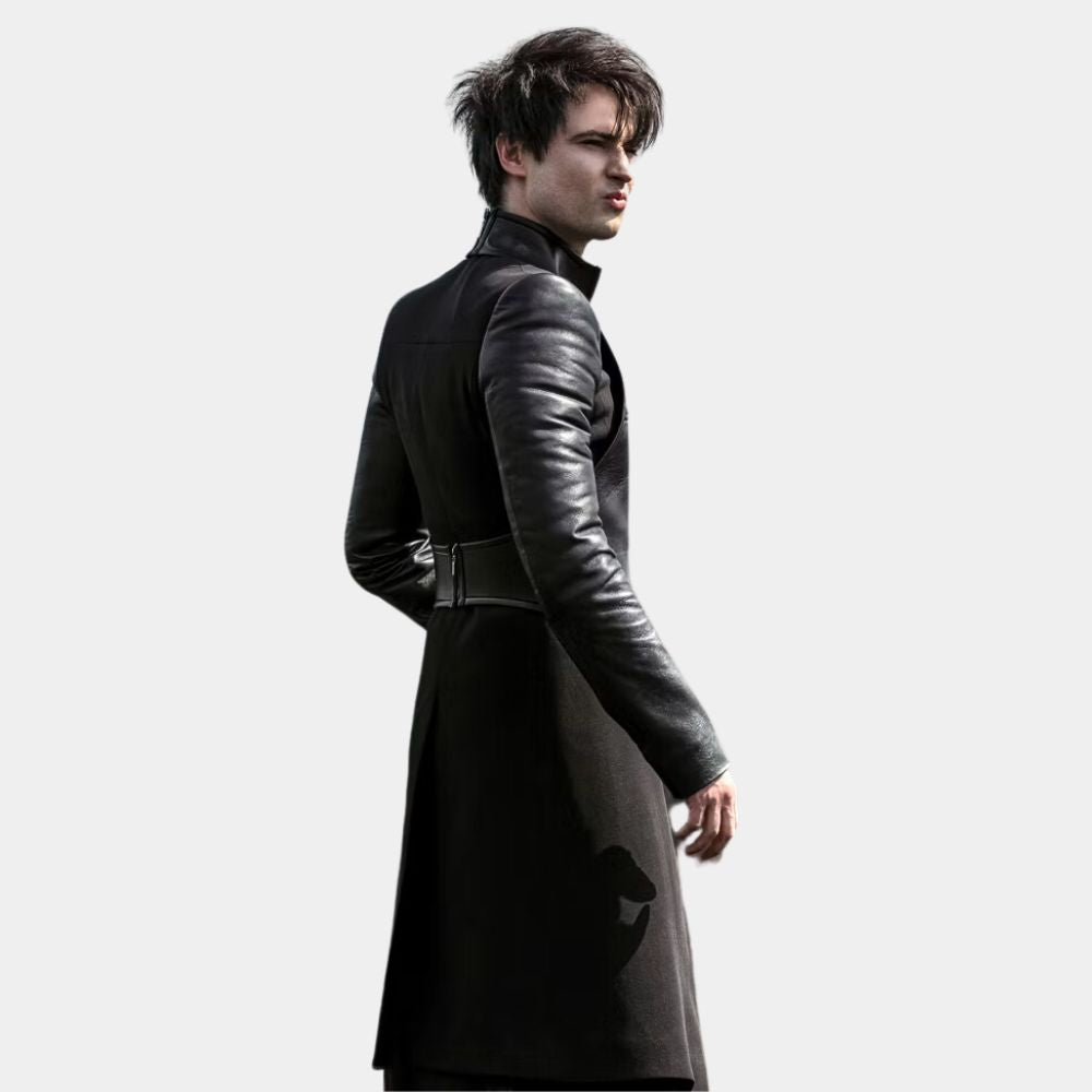 Sandman Morpheus Black Leather and Polyester Fabric Cosplay Costume - Character Side View