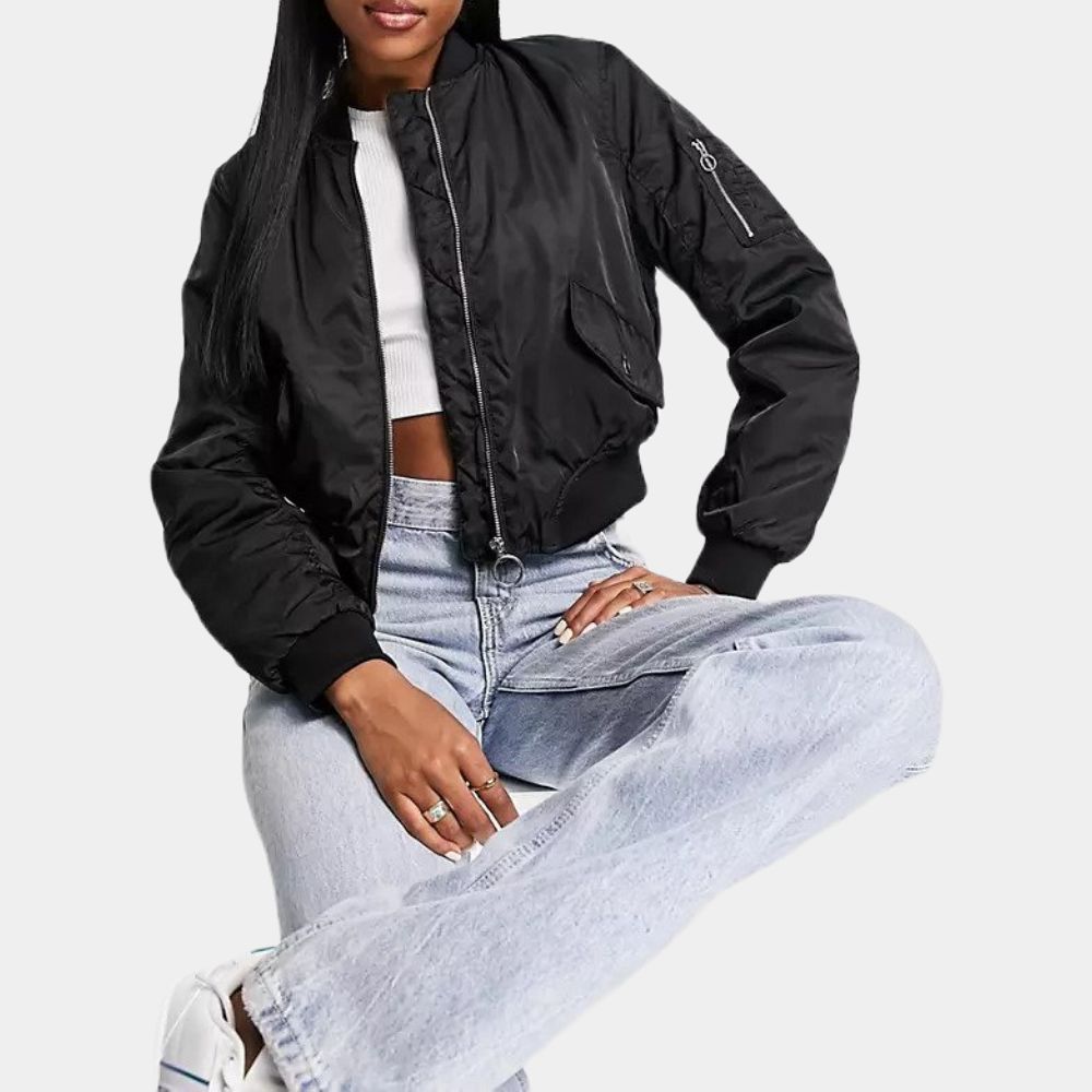 Scream 6 Melissa Barrera MA-1 Bomber Jacket - Front View