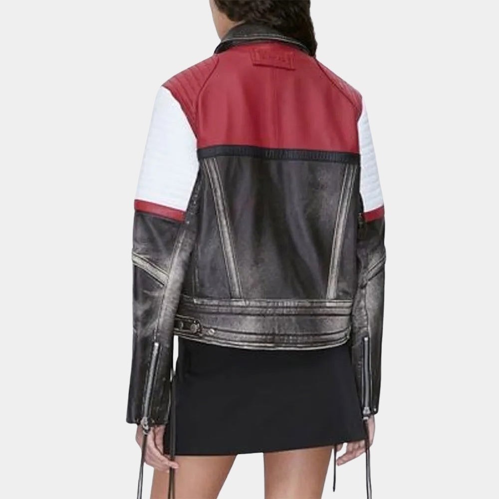 Seven Song  Latto Jung Kook Leather Jacket - Back View