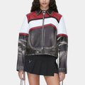 Seven Song  Latto Jung Kook Leather Jacket - Front View