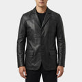 Silo Robert Sims Black Leather Blazer