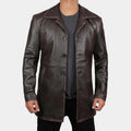 Simulant Sam Worthington Rust Brown Jacket - Front View