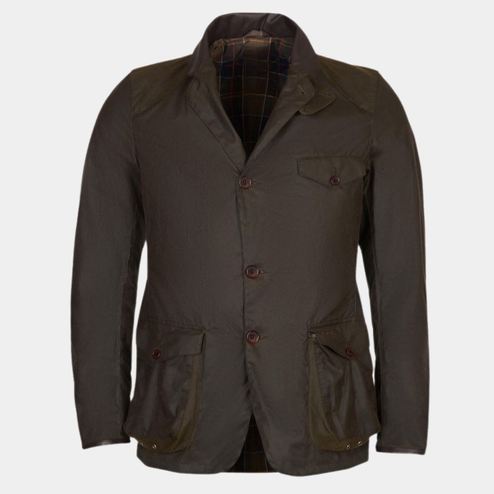 Skyfall  Daniel Craig James Bond Brown Wax Cotton Sports Jacket - Mannequin Front View