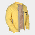 Skywalker Ceremonial Leather Yellow Jacket - Mannequin Front View
