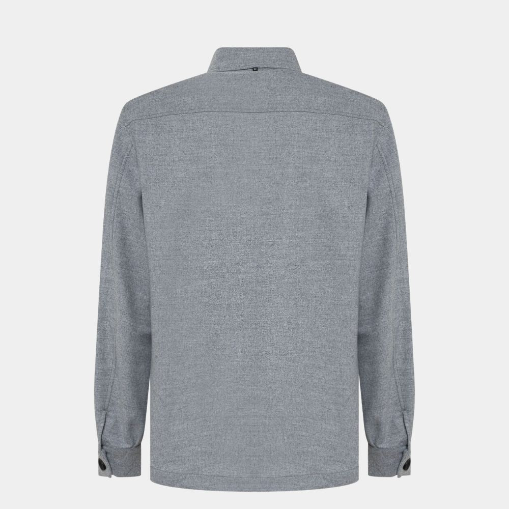 Sledgehammer Grey Shirt Jacket in Cotton and Wool Fabric - Mannequin Back View