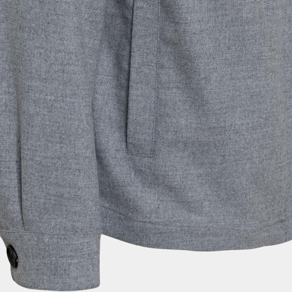 Sledgehammer Grey Shirt Jacket in Cotton and Wool Fabric - Mannequin Close - Up View