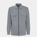 Sledgehammer Grey Shirt Jacket in Cotton and Wool Fabric - Mannequin Front View