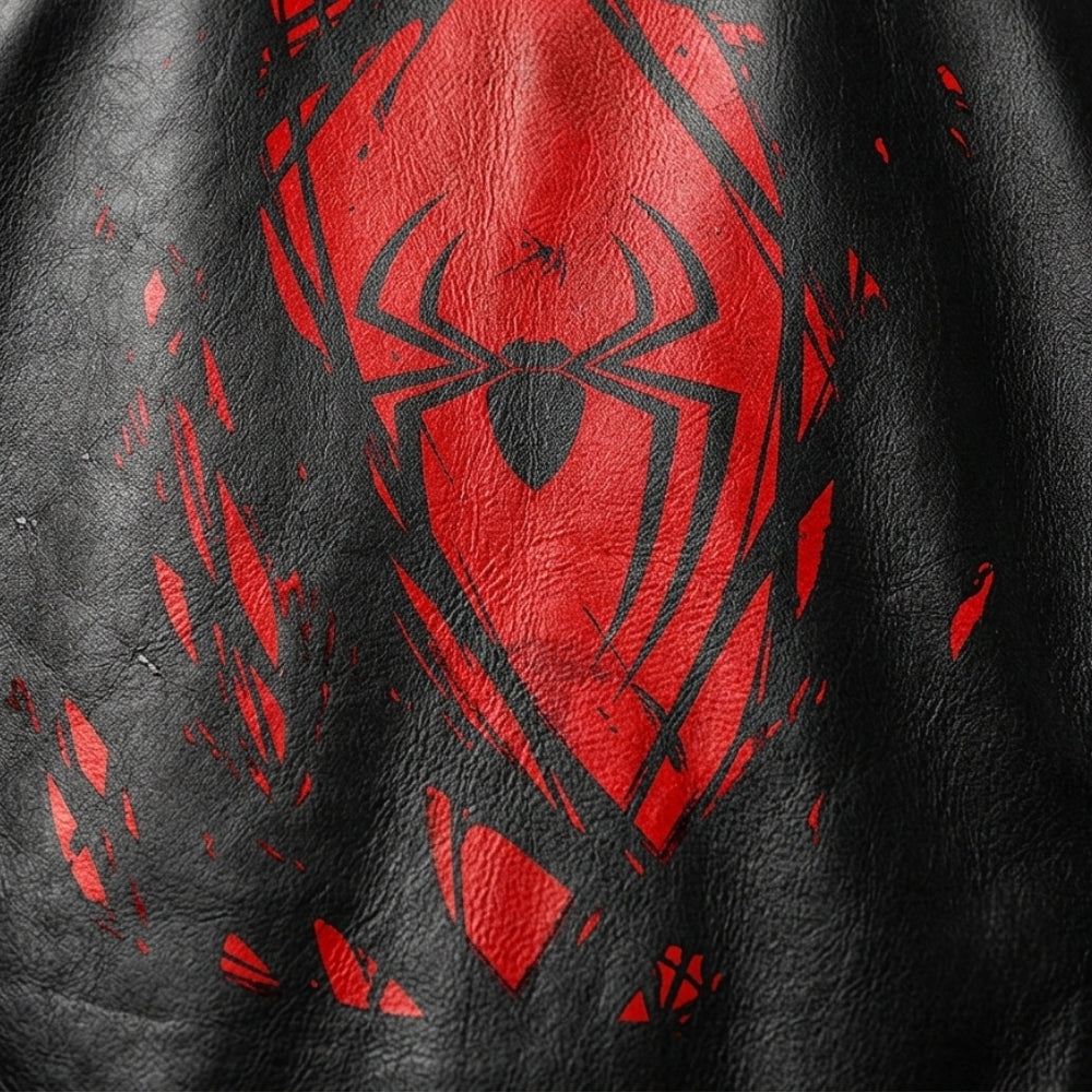 Spider Man Brand New Day Black Leather Spider Jacket