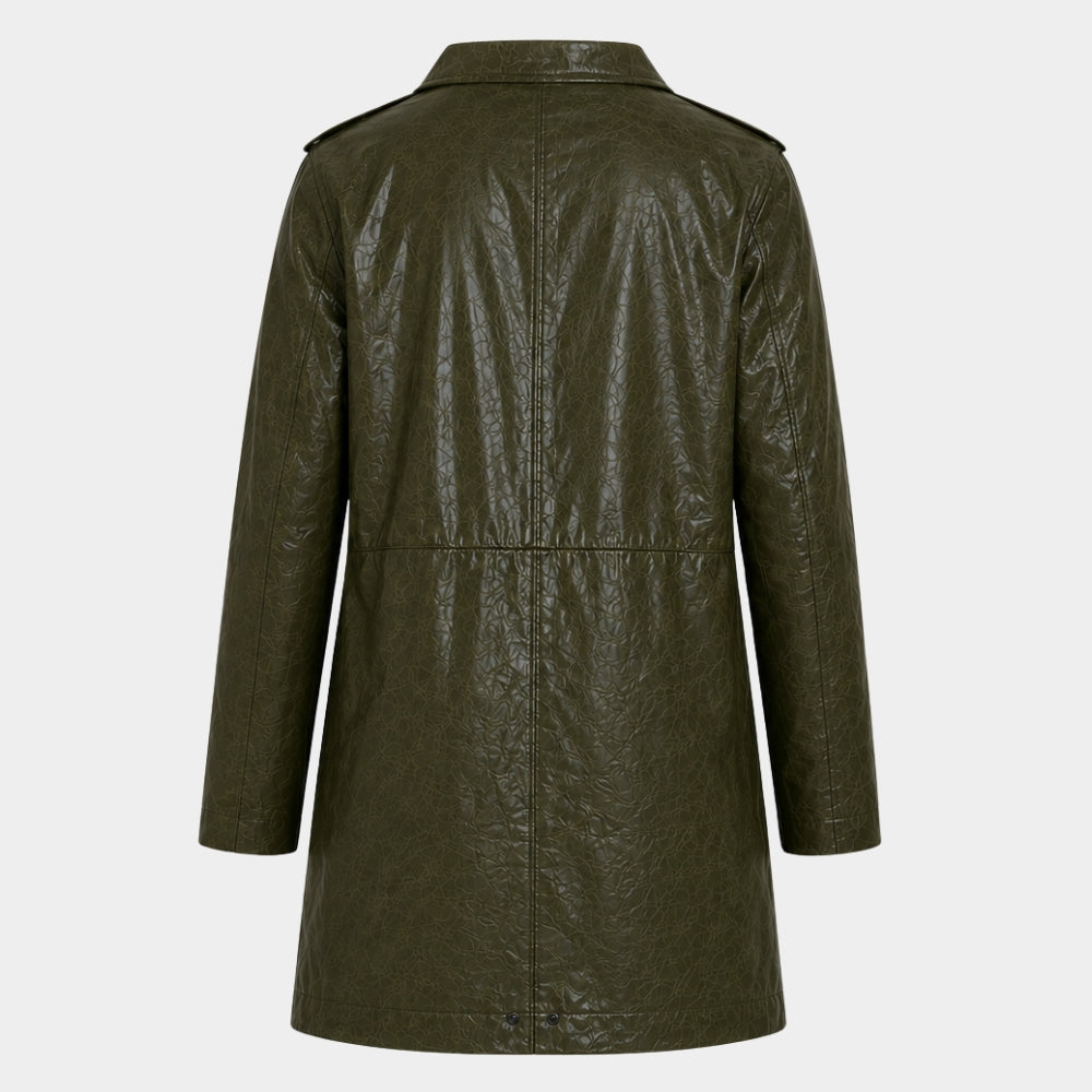 Spiderman BND Sadie Sink Green Leather Coat