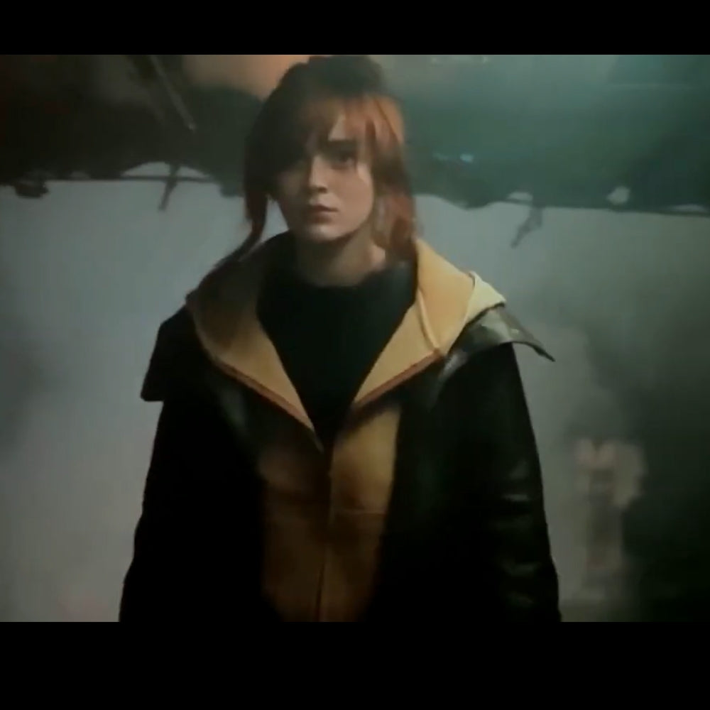 Spiderman BND Sadie Sink Green Leather Coat