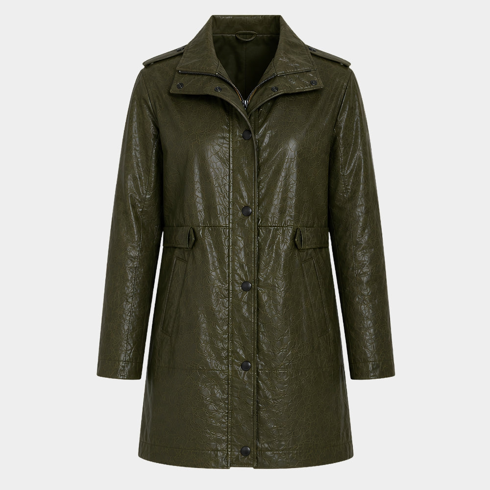 Spiderman BND Sadie Sink Green Leather Coat