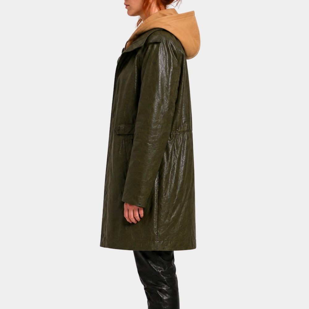 Spiderman BND Sadie Sink Green Leather Coat