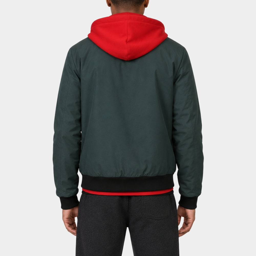 Spiderman Miles Morales Green Hooded Jacket