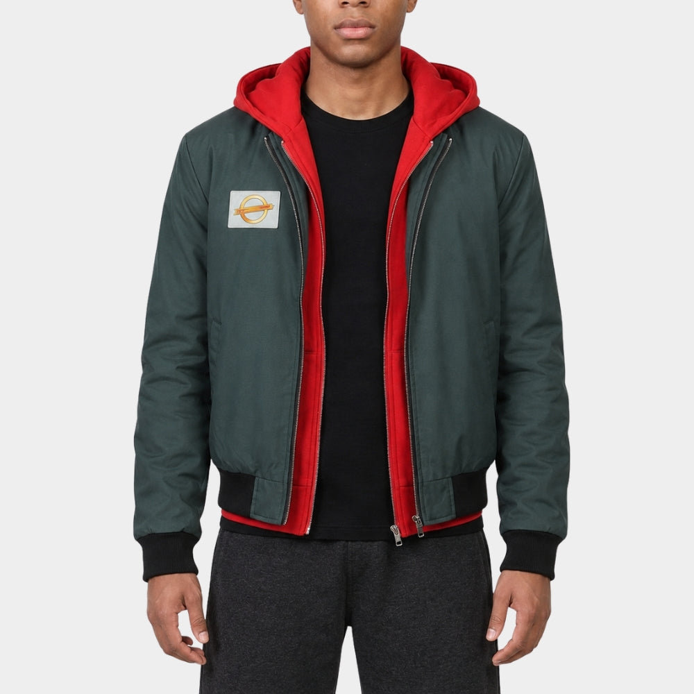 Spiderman Miles Morales Green Hooded Jacket