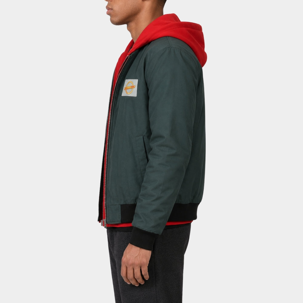 Spiderman Miles Morales Green Hooded Jacket