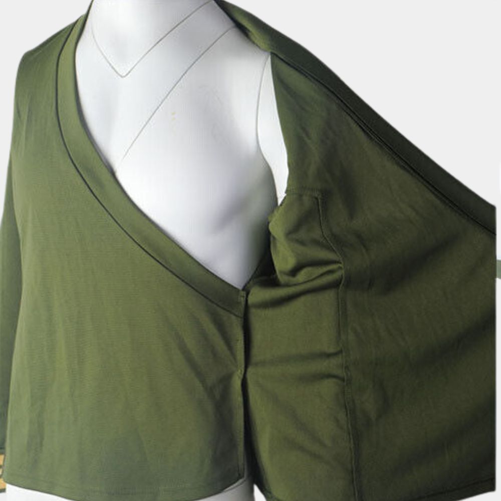 Star Trek  Strange New World Captain Pike Green Uniform - Mannequin Inner Front View