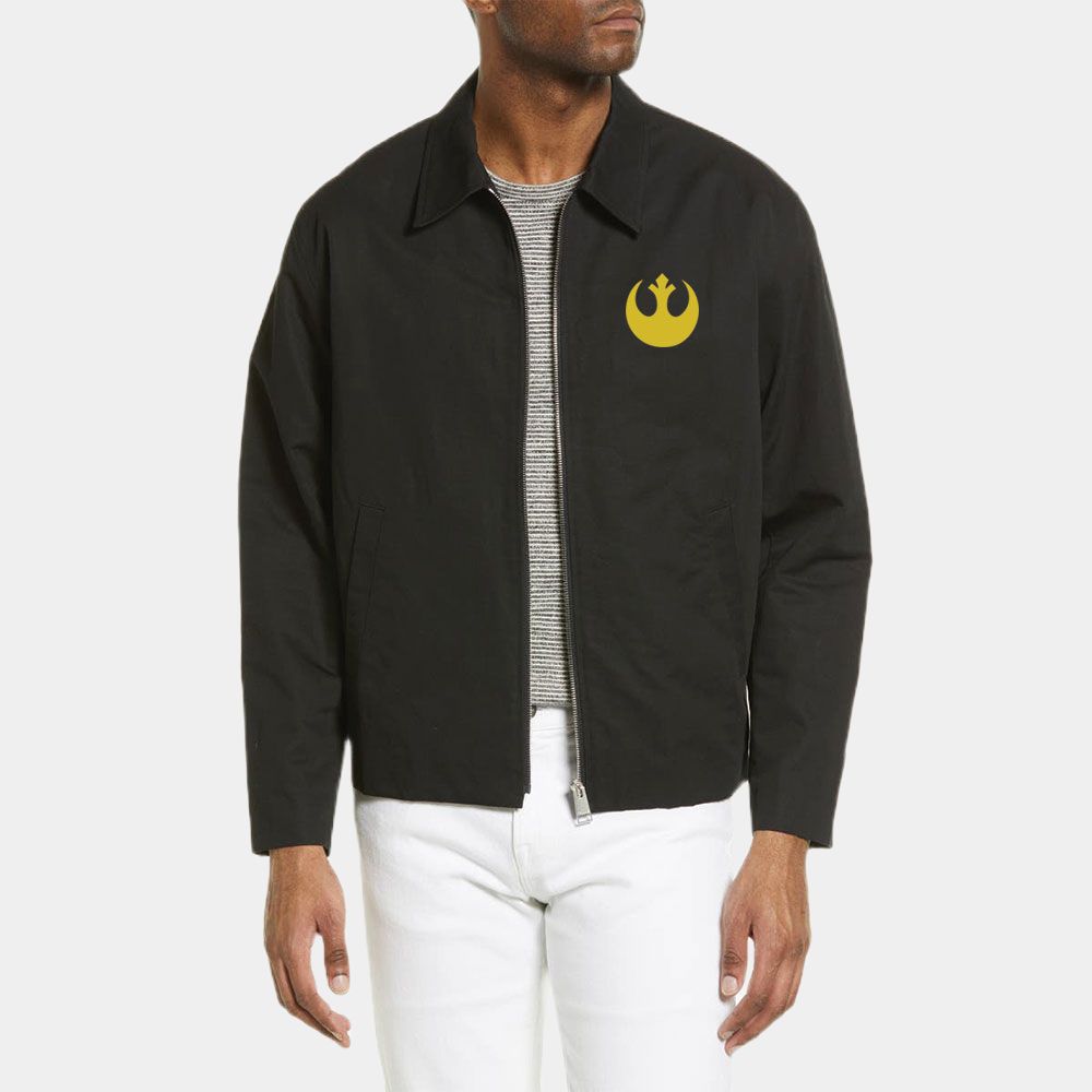 Star Wars Resistance May the Force be With You Black Cotton Jacket - Front View